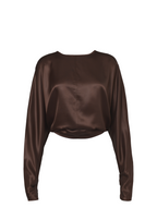 Halo Silk Blouse - Brown