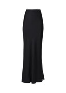 Jupe Halo Satin Maxi - Black