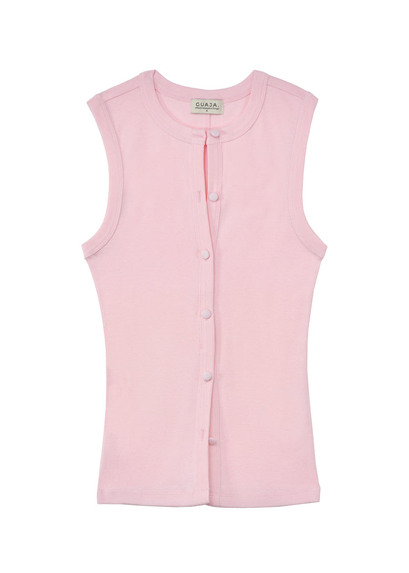 Top Chiara Fitted Ribbed - Baby Pink