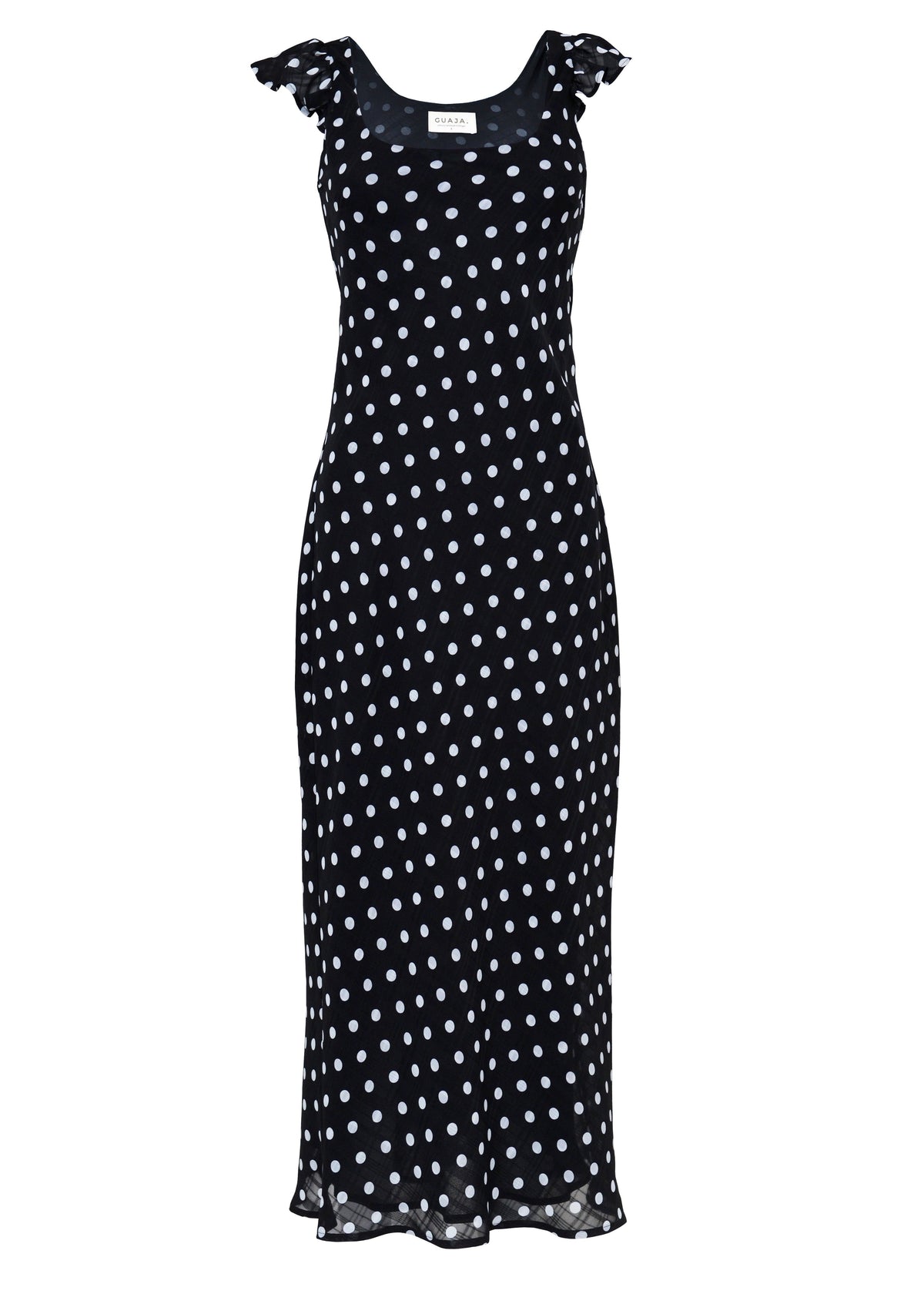 Robe Carmen Polka Dot Midi - Black & White
