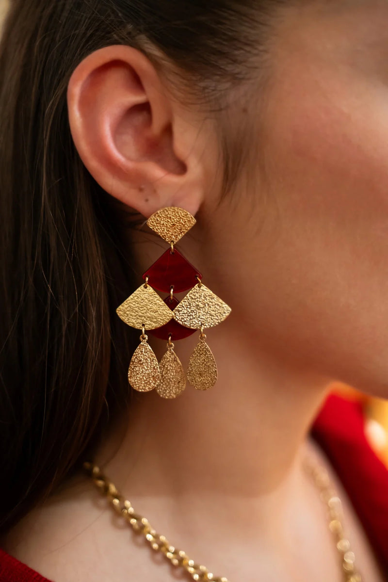 Boucles D'Oreilles Soho Rouges