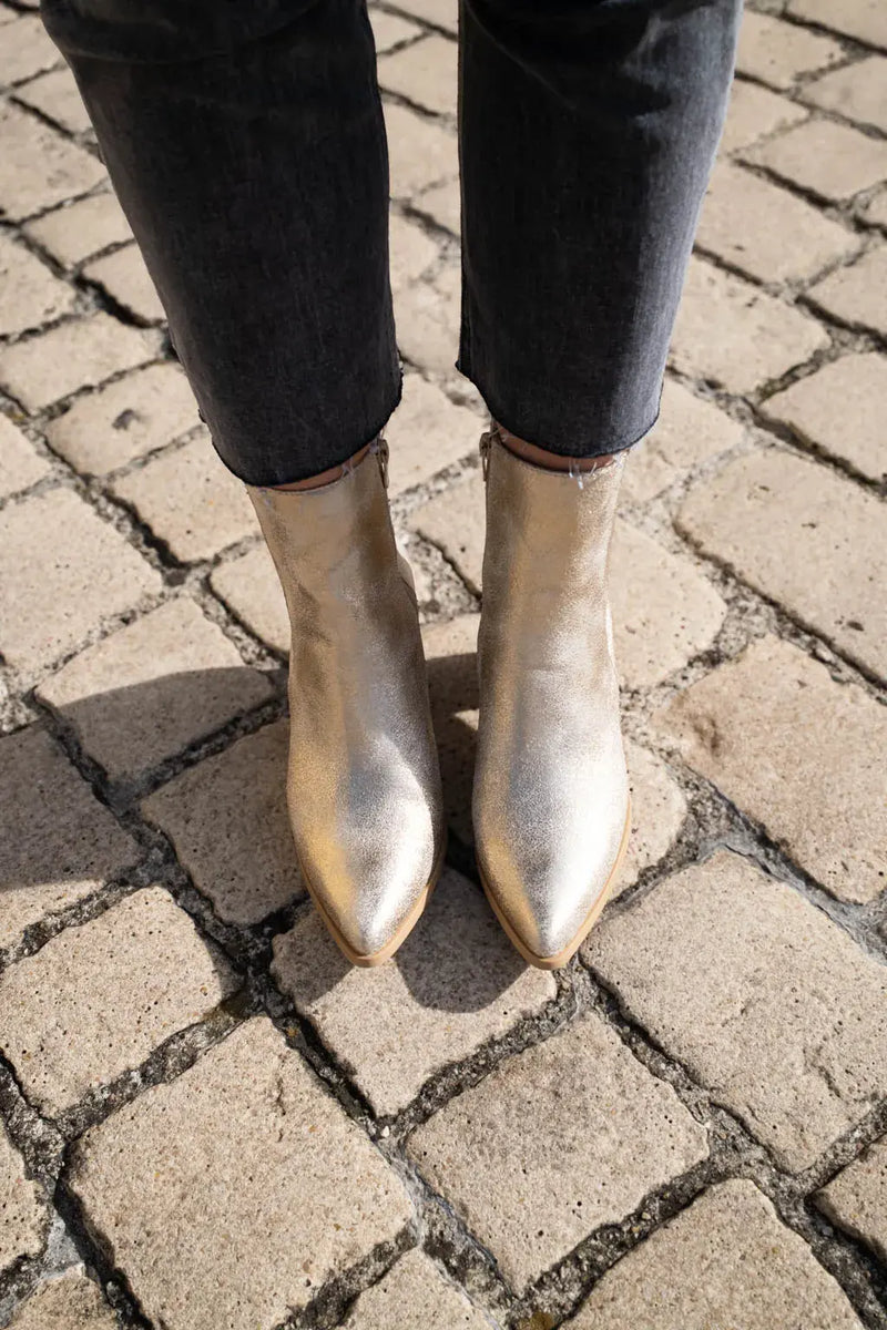 Bottines Paris Dorées
