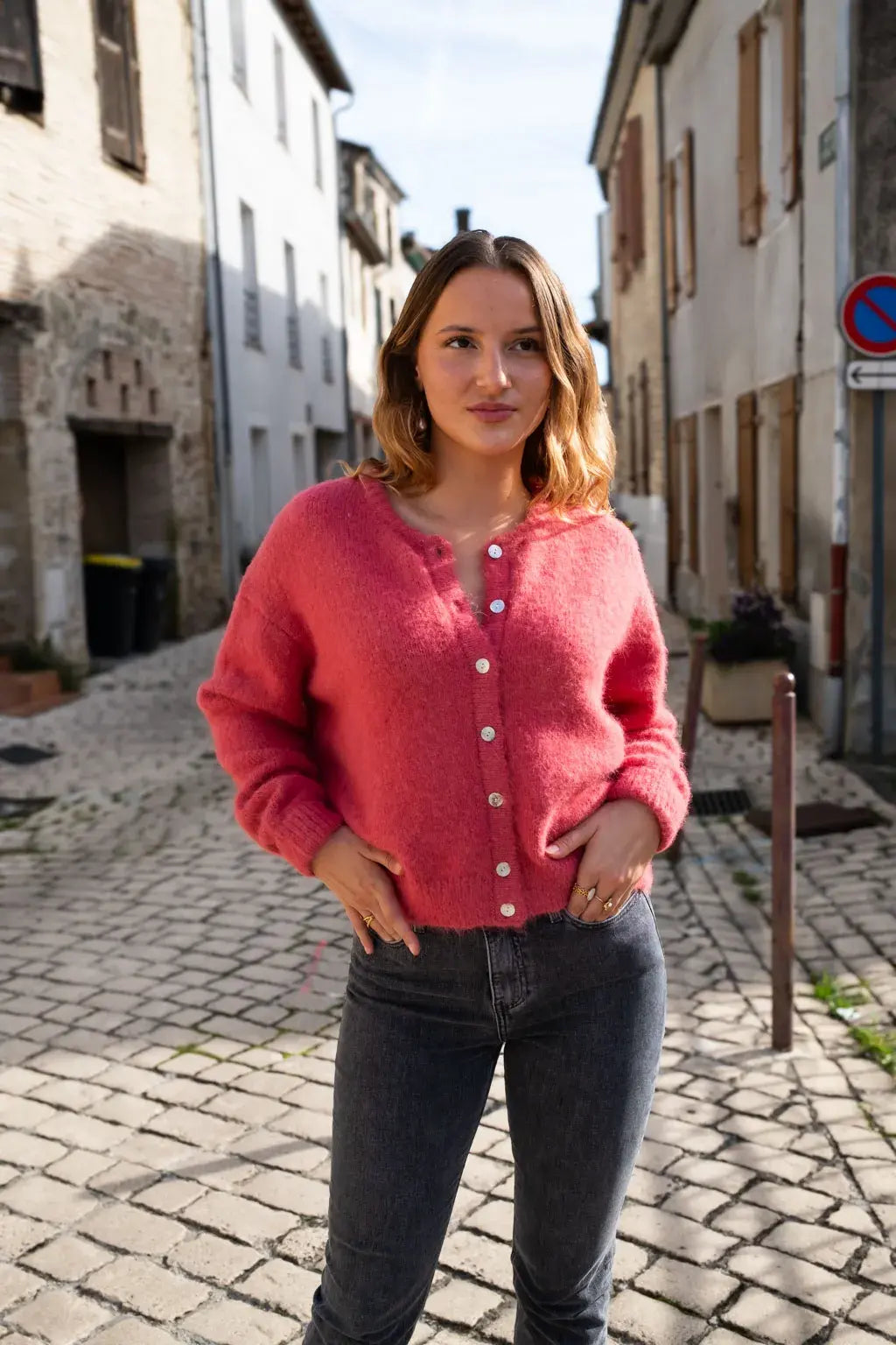 Gilet Bobby - Framboise