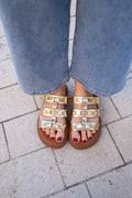 Gold Sun Mules