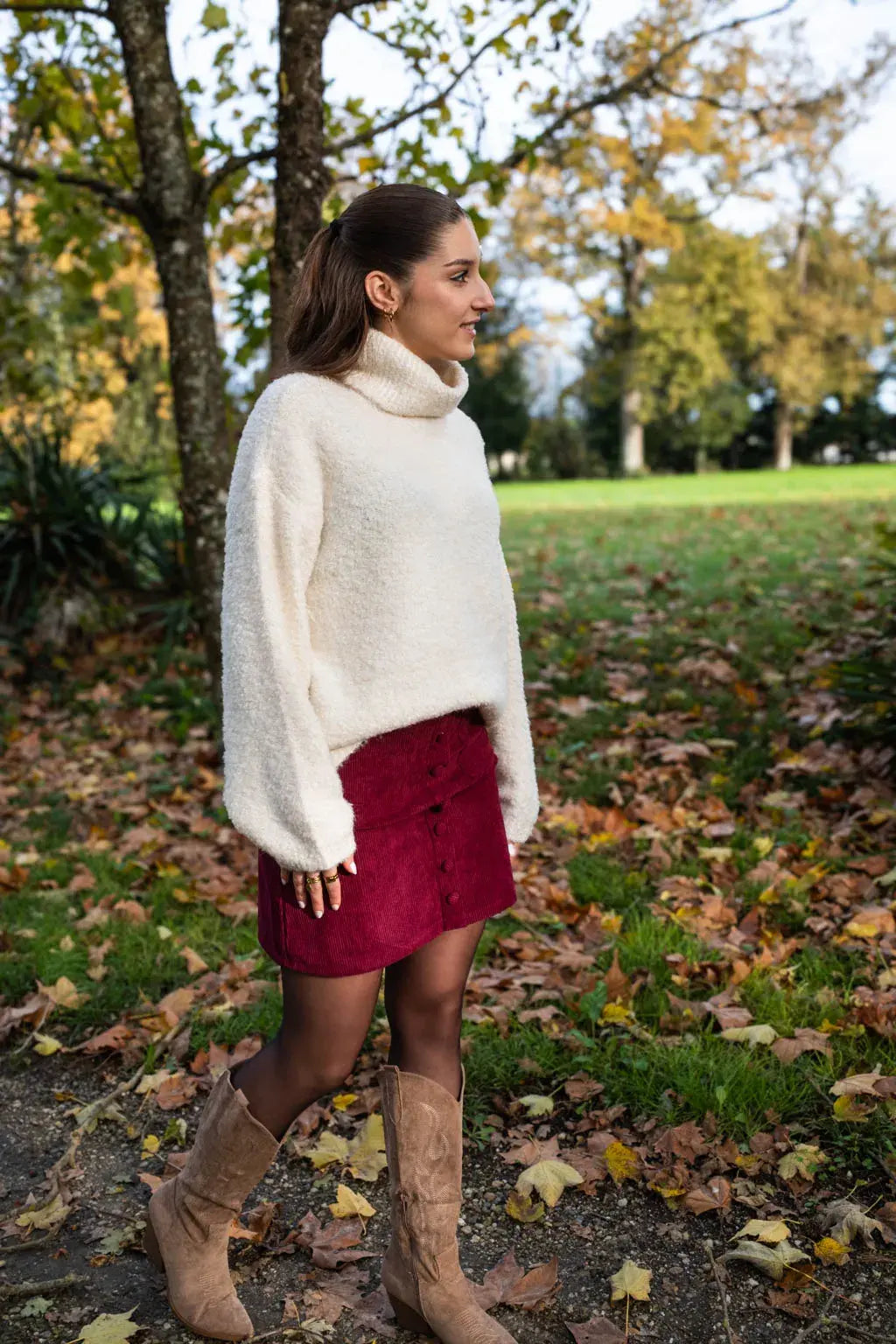 Falda Betty - Burdeos