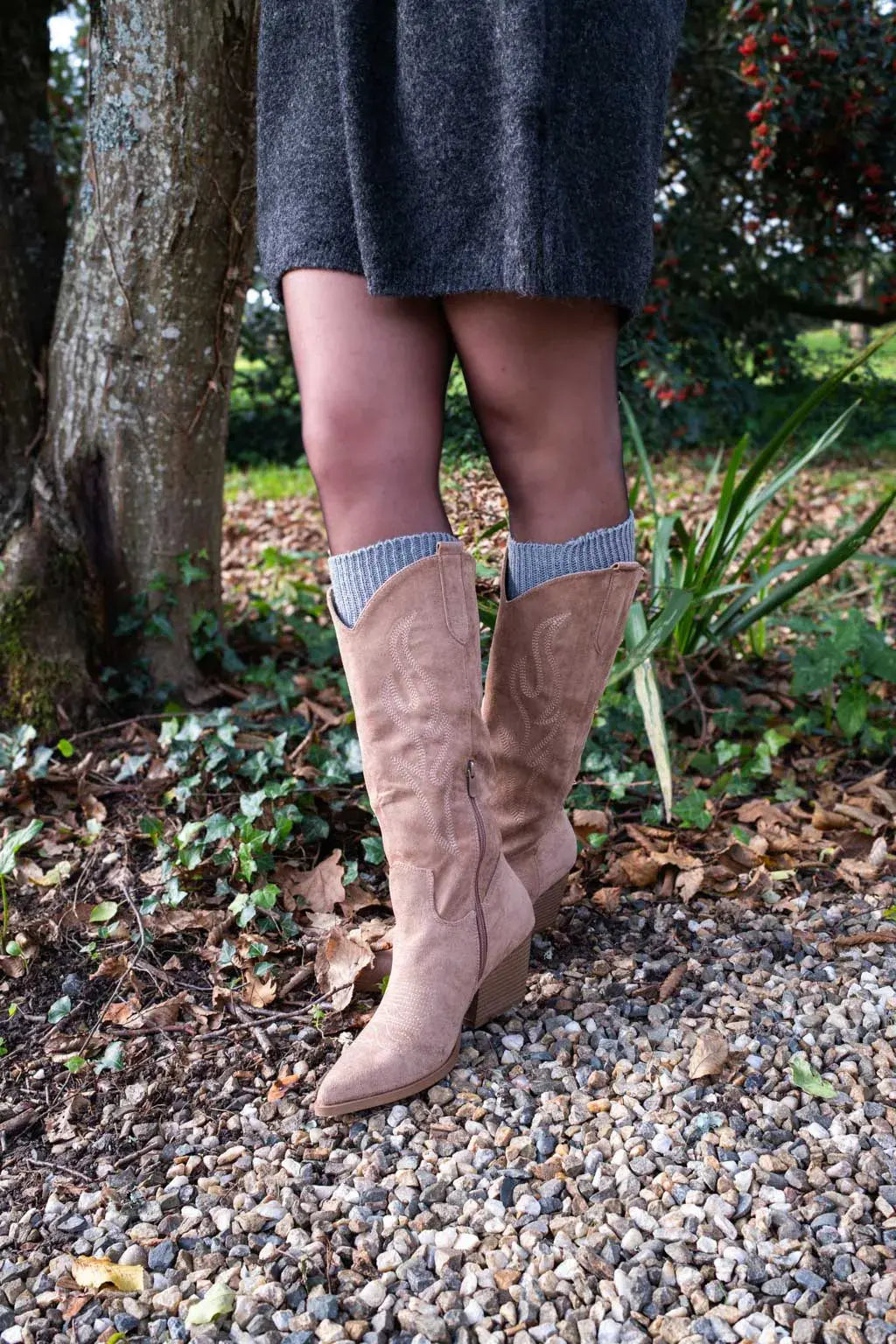 Vanina Taupe cowboy boots