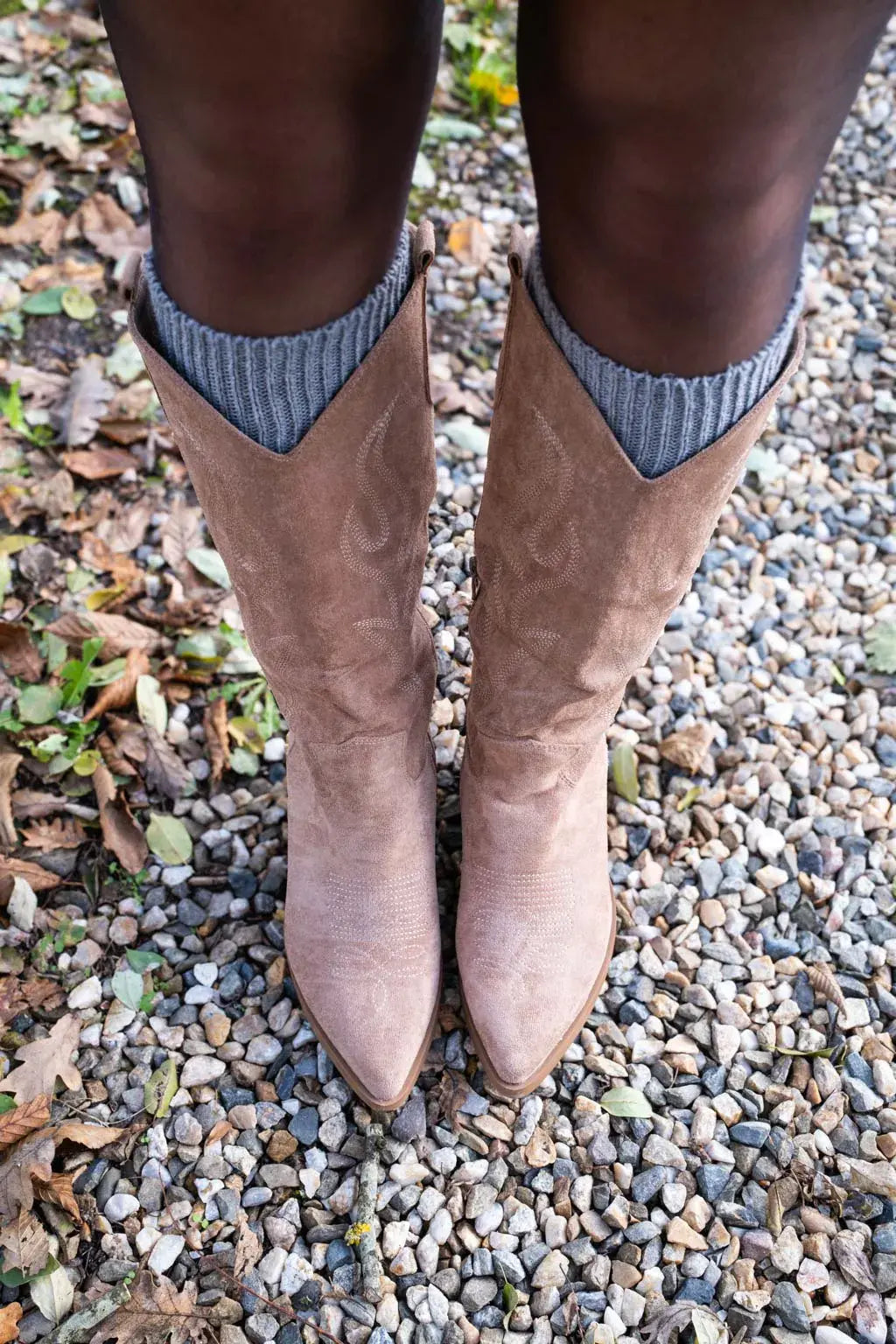 Vanina Taupe cowboy boots