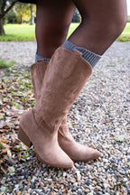 Vanina Taupe cowboy boots