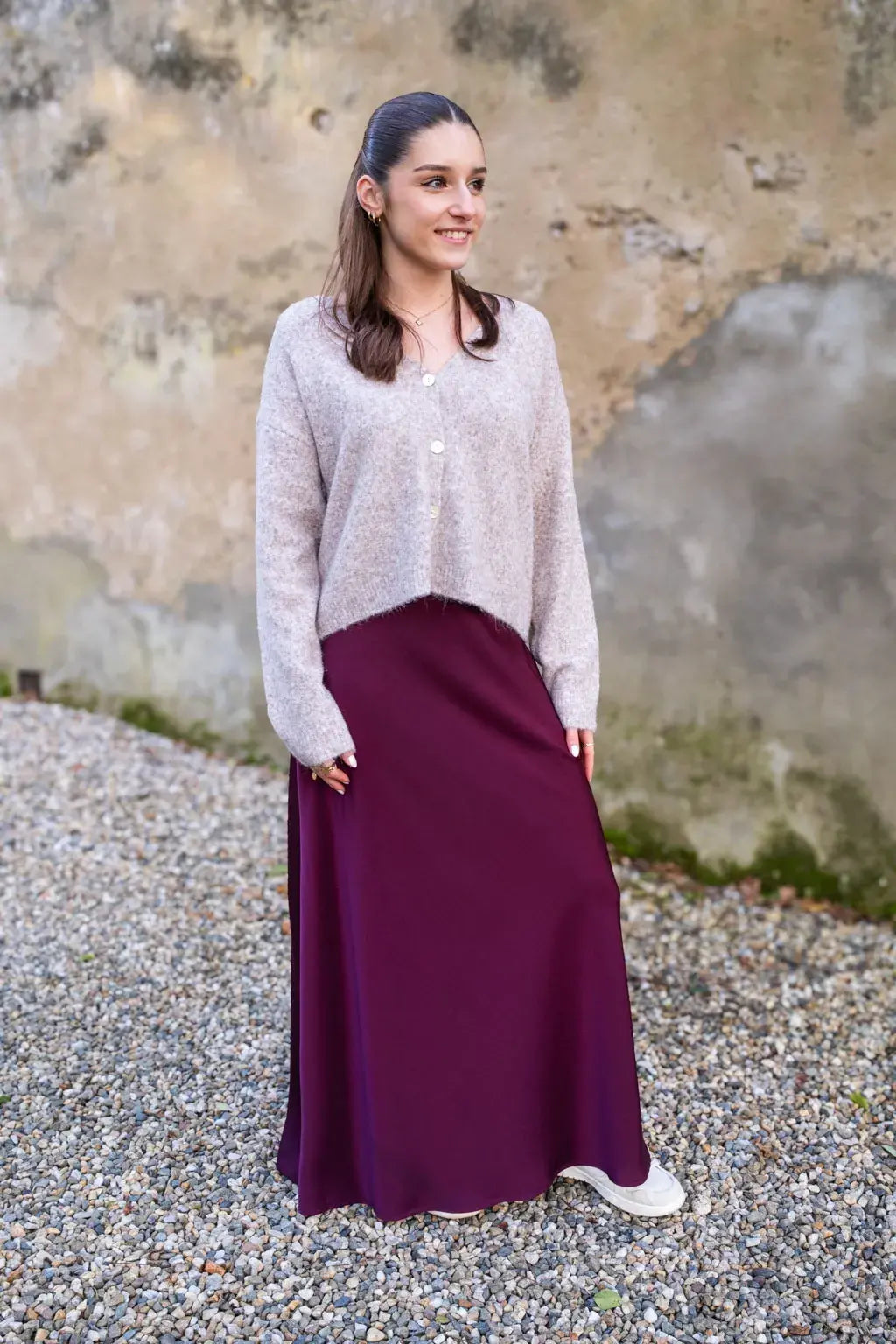 Spódnica Lyra – Śliwkowa