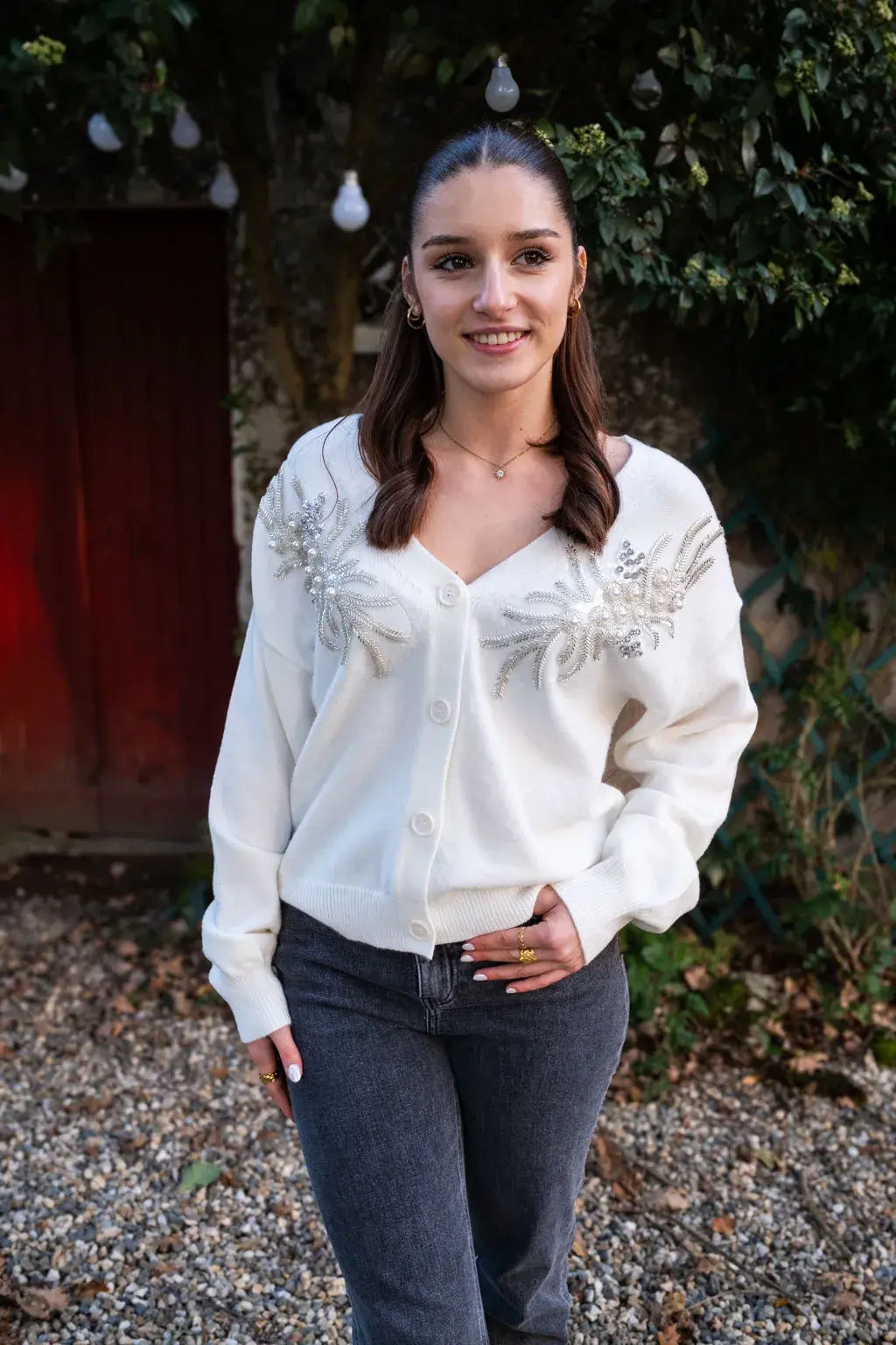 Cardigan Albertine - Panna