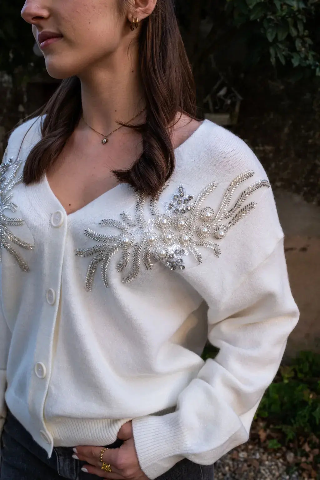 Cardigan Albertine - Panna