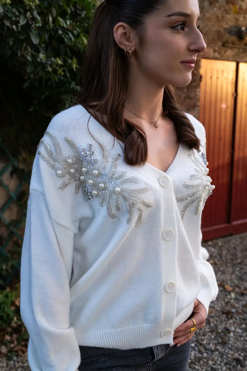 Cardigan Albertine - Panna