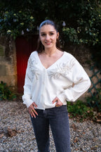Cardigan Albertine - Panna