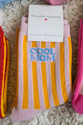 Cool Mom Glitter Socks Pink/Yellow
