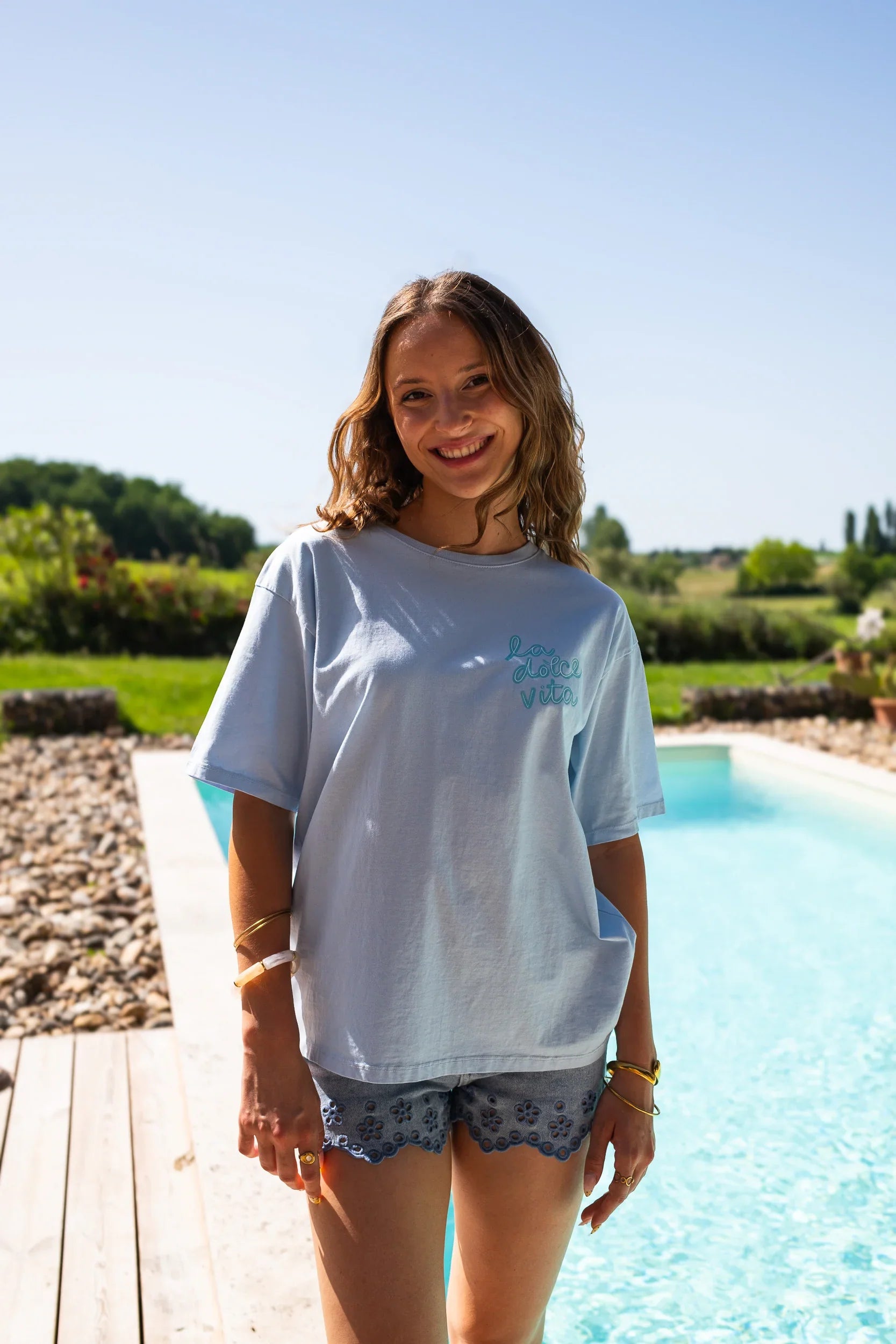La Dolce Vita Blue T-Shirt