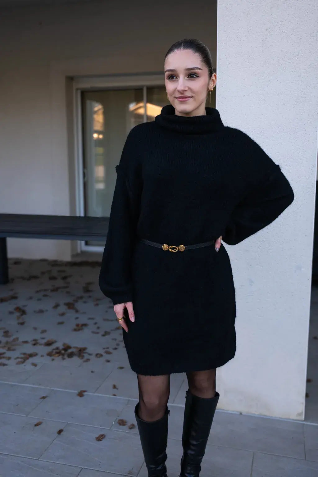Strickkleid Mara – Schwarz