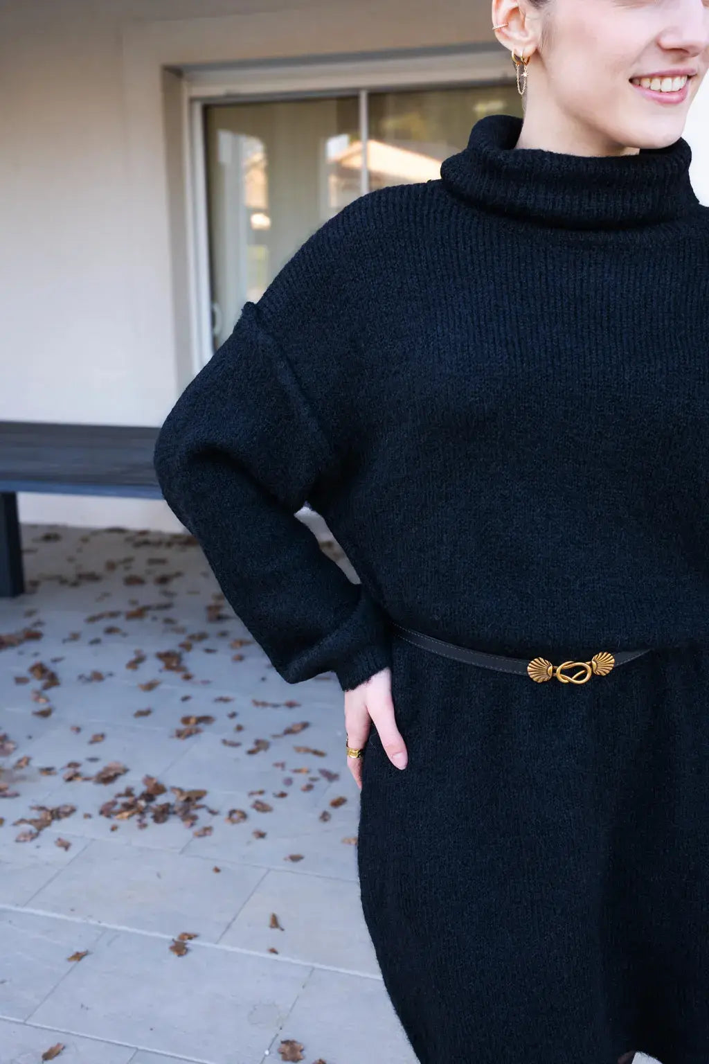 Strickkleid Mara – Schwarz