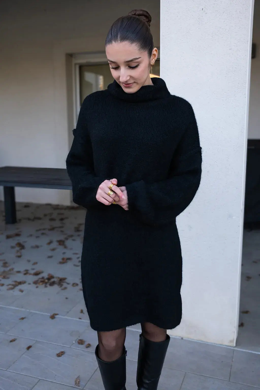 Strickkleid Mara – Schwarz