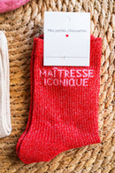 Chaussettes Maîtresse Iconique Rouges