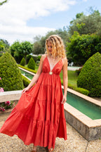 Robe Charline Longue Terracotta