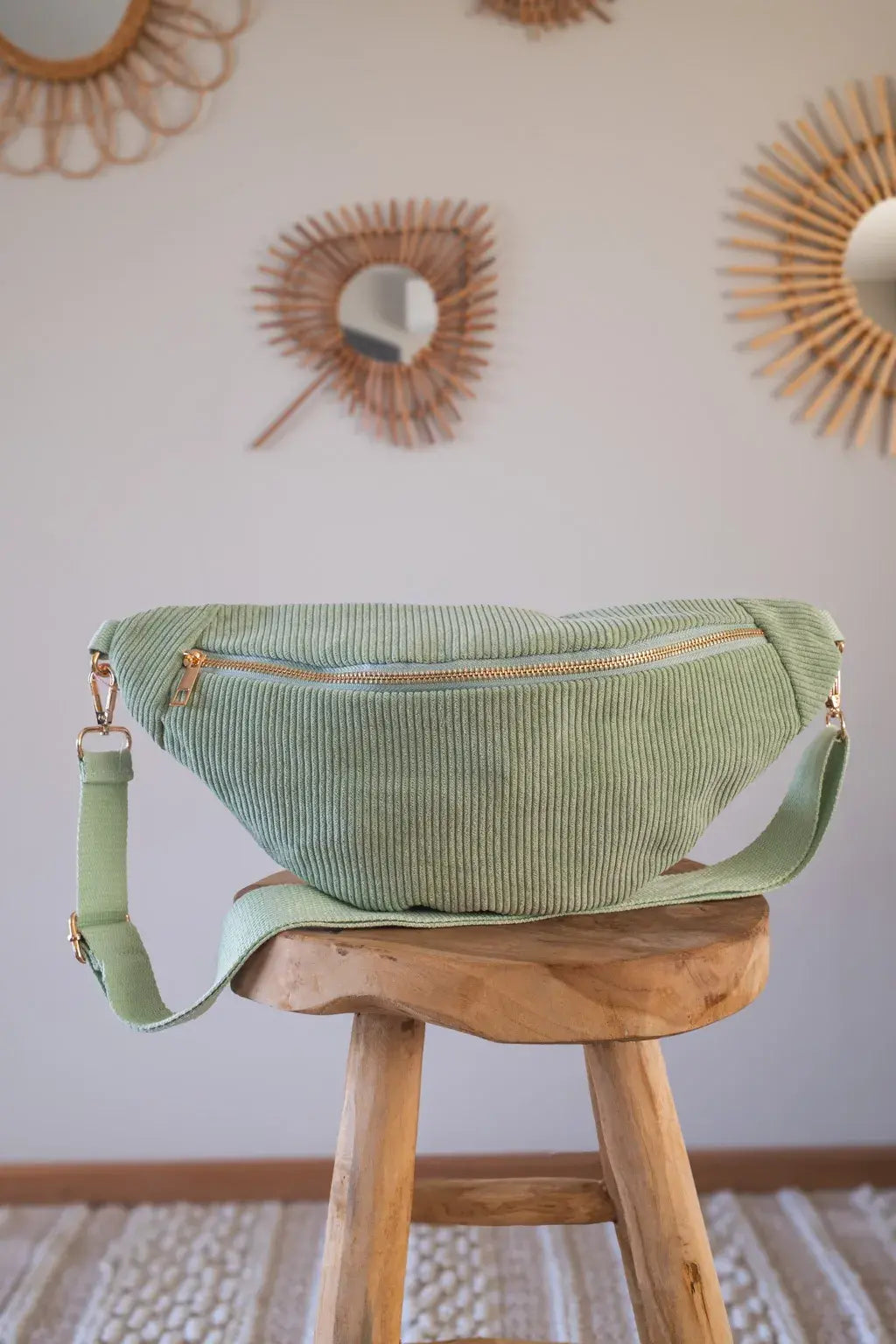 Ciao Boum Corduroy Belt Bag - Masha Water Green
