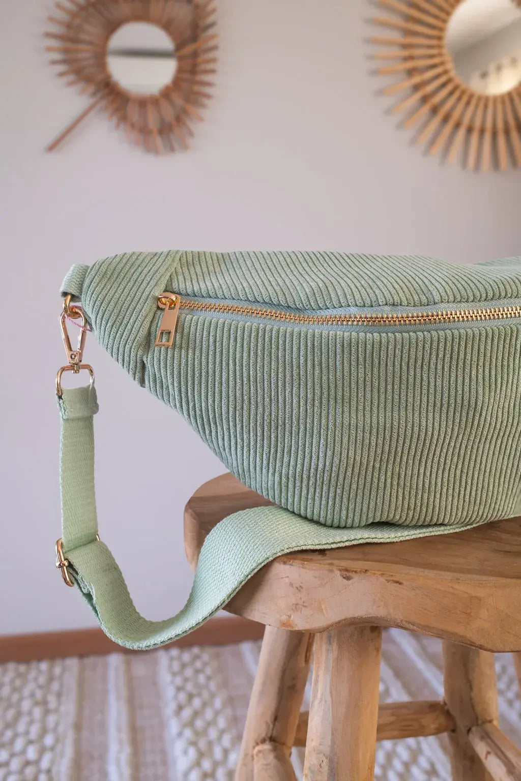 Ciao Boum Corduroy Belt Bag - Masha Water Green