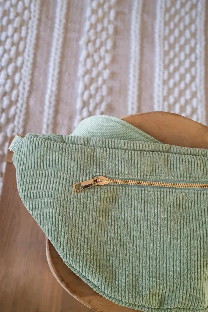 Ciao Boum Corduroy Belt Bag - Masha Water Green