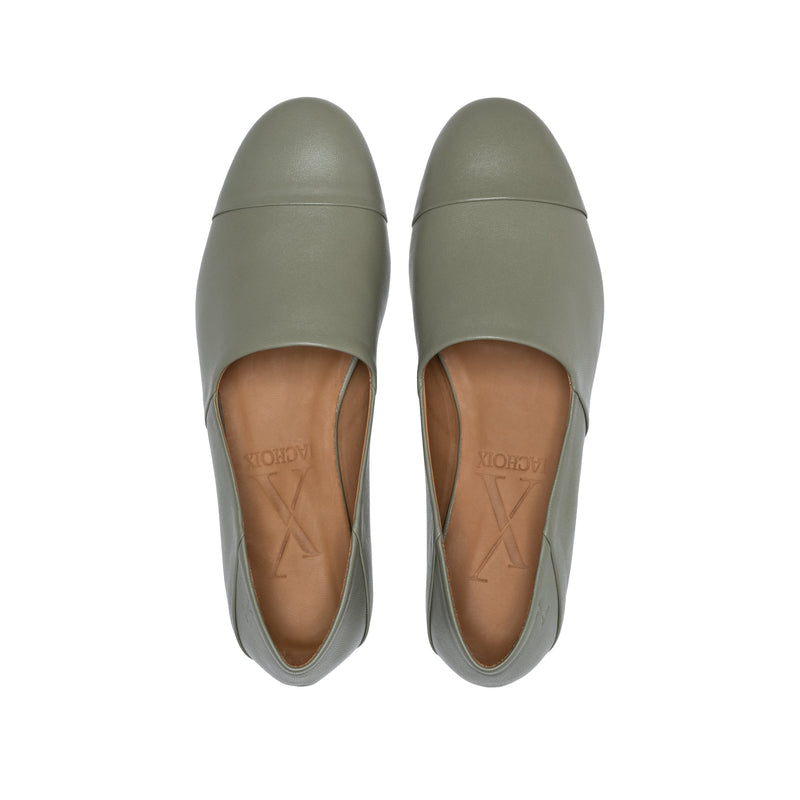 Slip-On de piel caqui - Lachoix