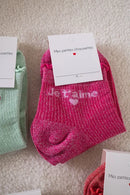 Chaussettes Je T'Aime Fuchsia