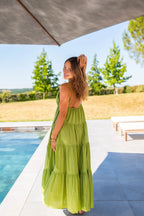 Robe Charline Longue Olive