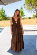 Robe Charline Longue Chocolat