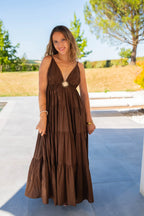 Robe Charline Longue Chocolat