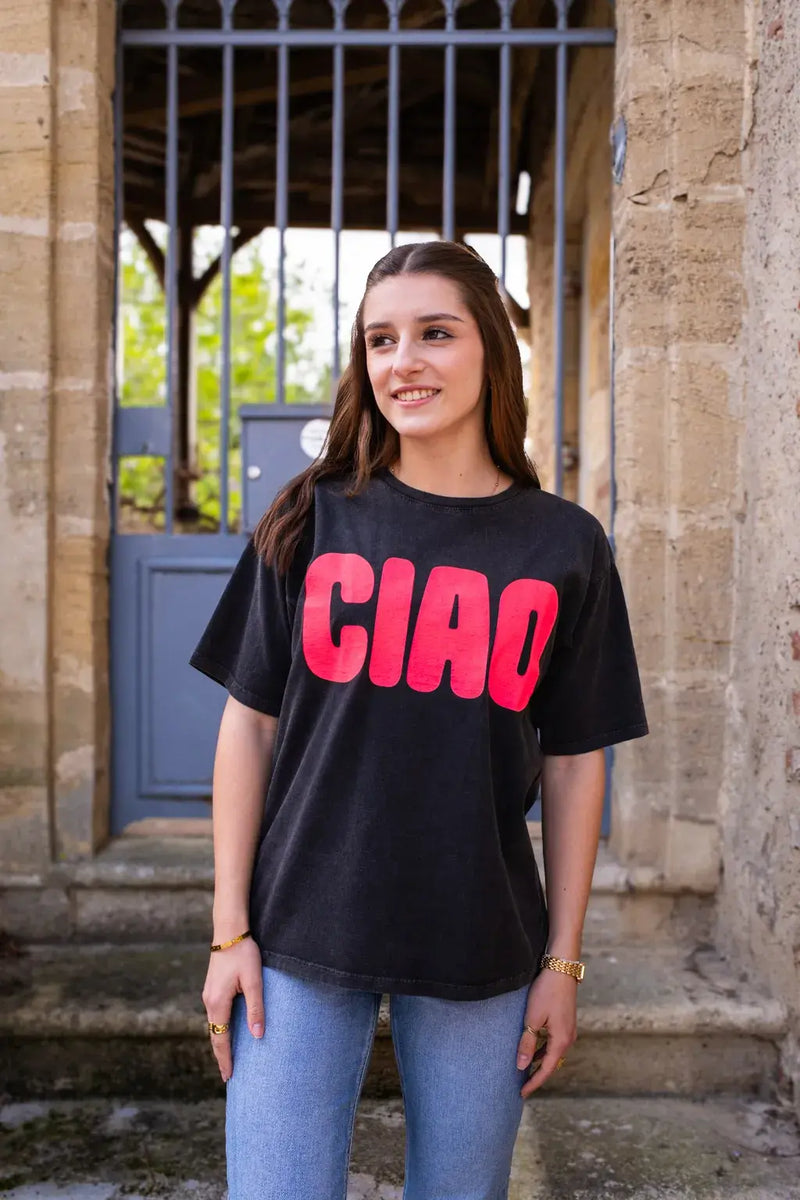 T-Shirt Ciao Noir