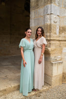 Robe Mila Longue Vert D'Eau