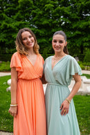 Robe Mila Longue Vert D'Eau