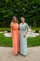 Robe Mila Longue Vert D'Eau