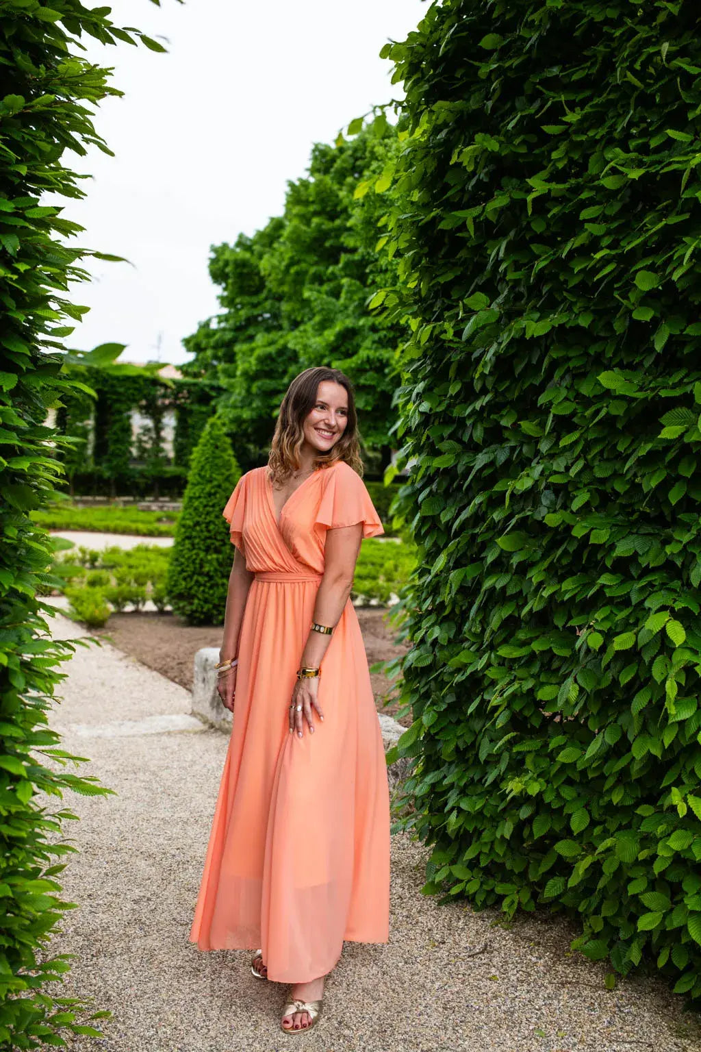 Robe Mila Longue Pêche
