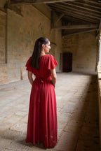 Vestido Largo Mila Old Rosa Oscuro