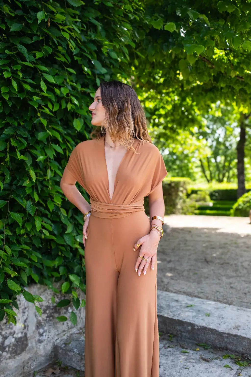 Tan Multi Position Jumpsuit