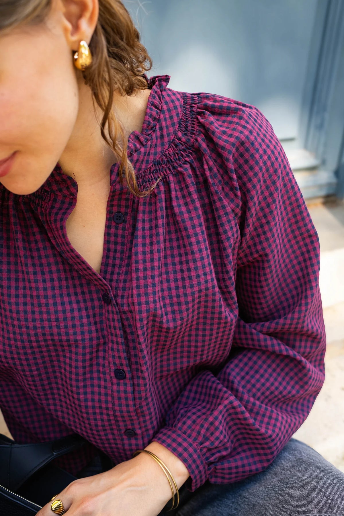 Blusa Cleo - Burdeos