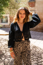 Black Clementine Blouse