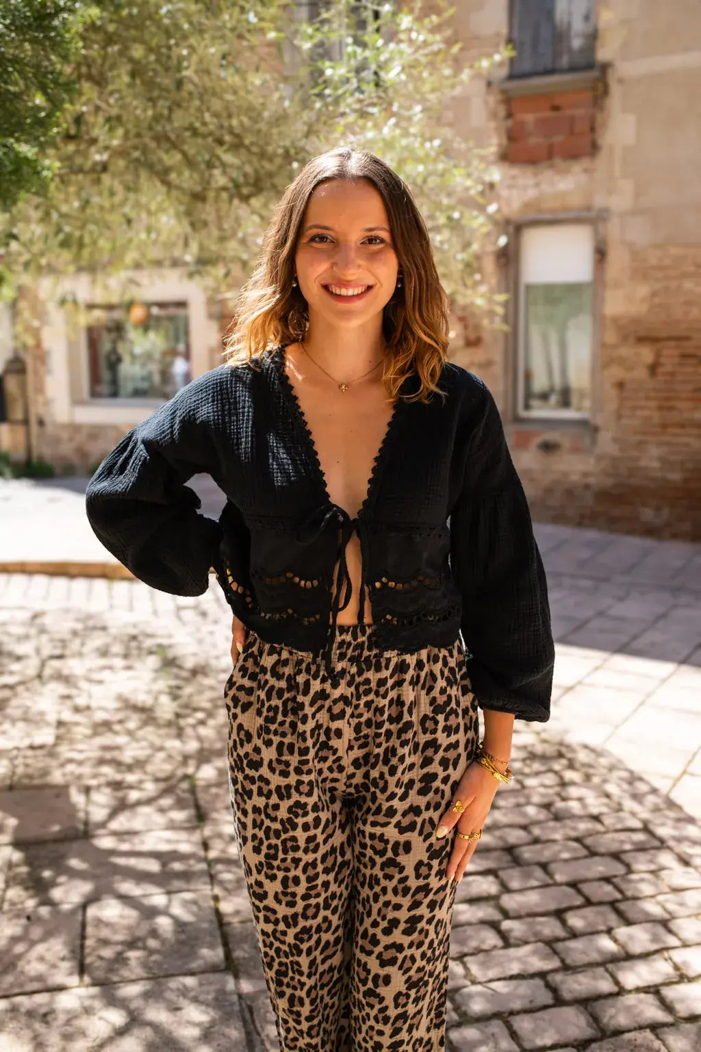 Black Clementine Blouse