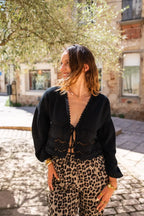 Black Clementine Blouse