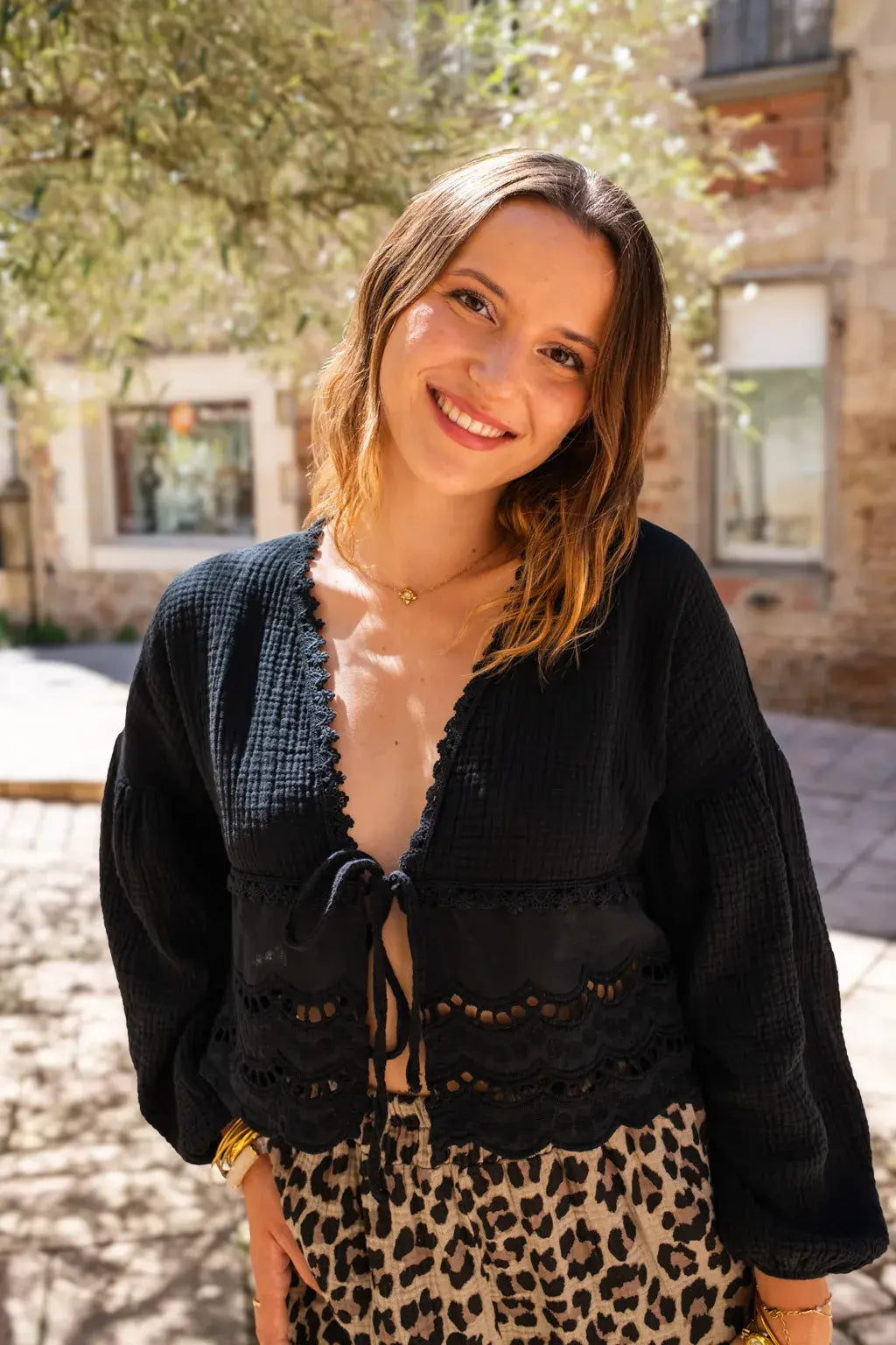 Black Clementine Blouse