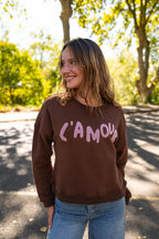 L'Amour Sweatshirt - Chokolade
