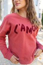 Sweatshirt L'Amour - Rood