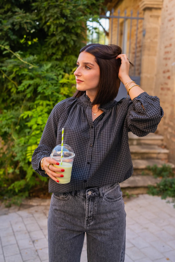 Cleo Blouse - Grey
