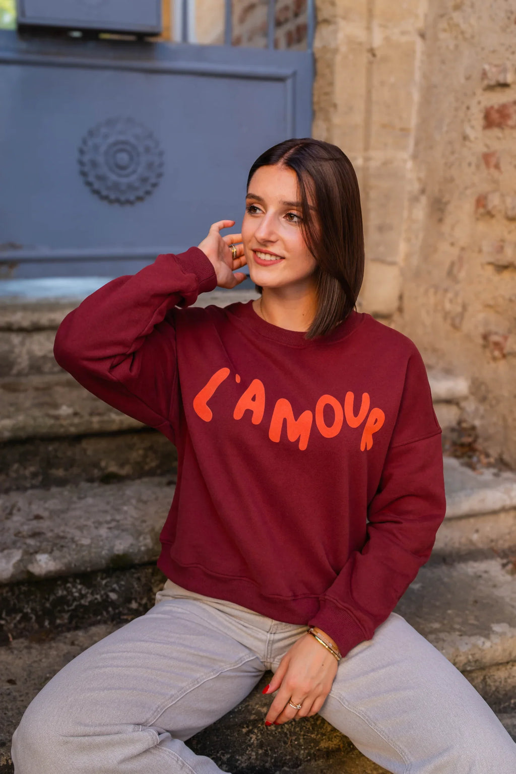 L'Amour Sweatshirt - Burgundy