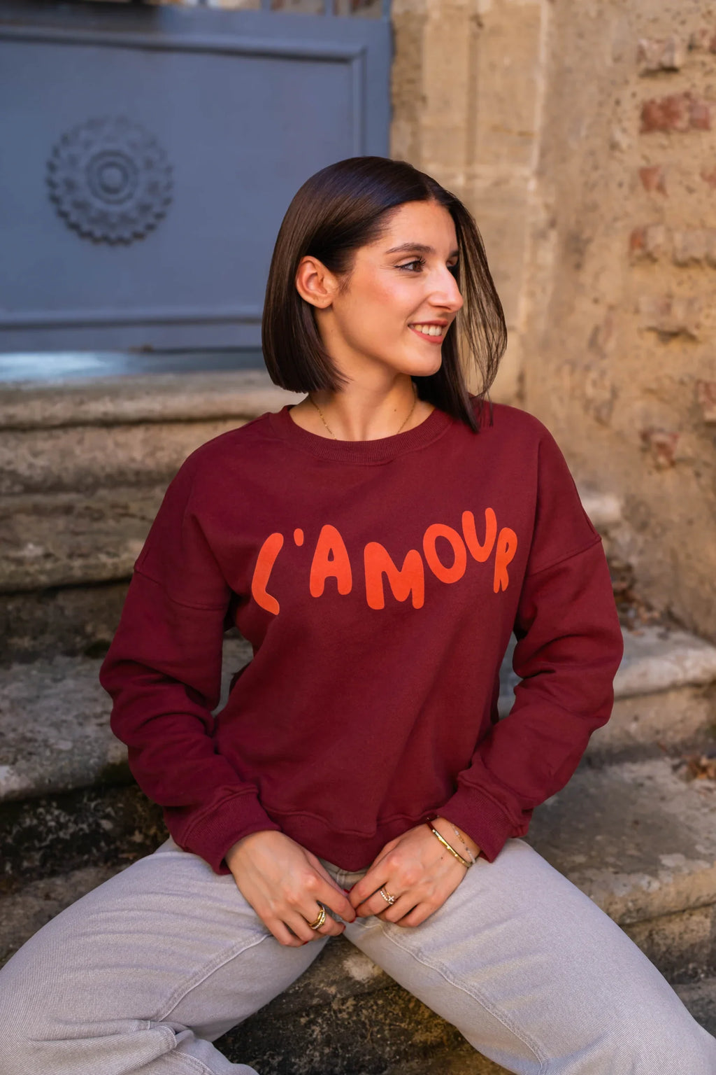 L'Amour Sweatshirt - Burgundy
