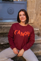 L'Amour Sweatshirt - Burgundy